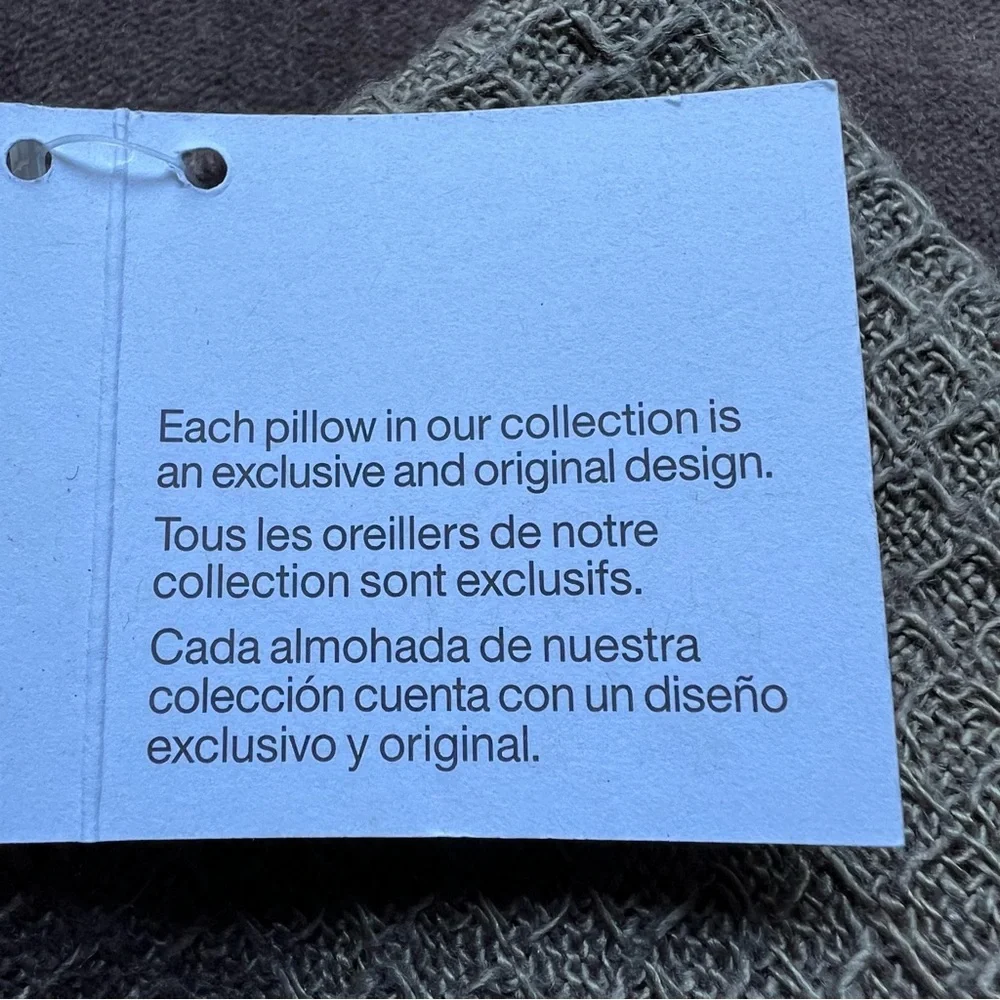 NEW Set Of 2 Crate&Barrel Linen Cotton Pillow Shams 23”x23” Textured Cocoa Soft